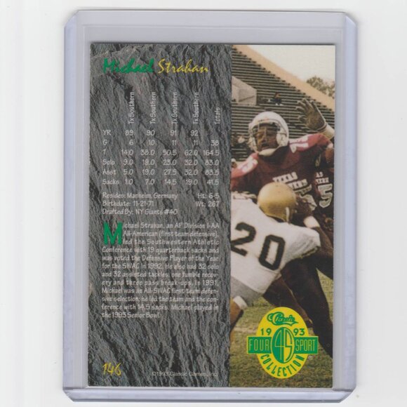 Michael Strahan Rookie Card NY Giants HOF Defensive End ESPN Analyst GMA Host!! - Picture 3 of 5
